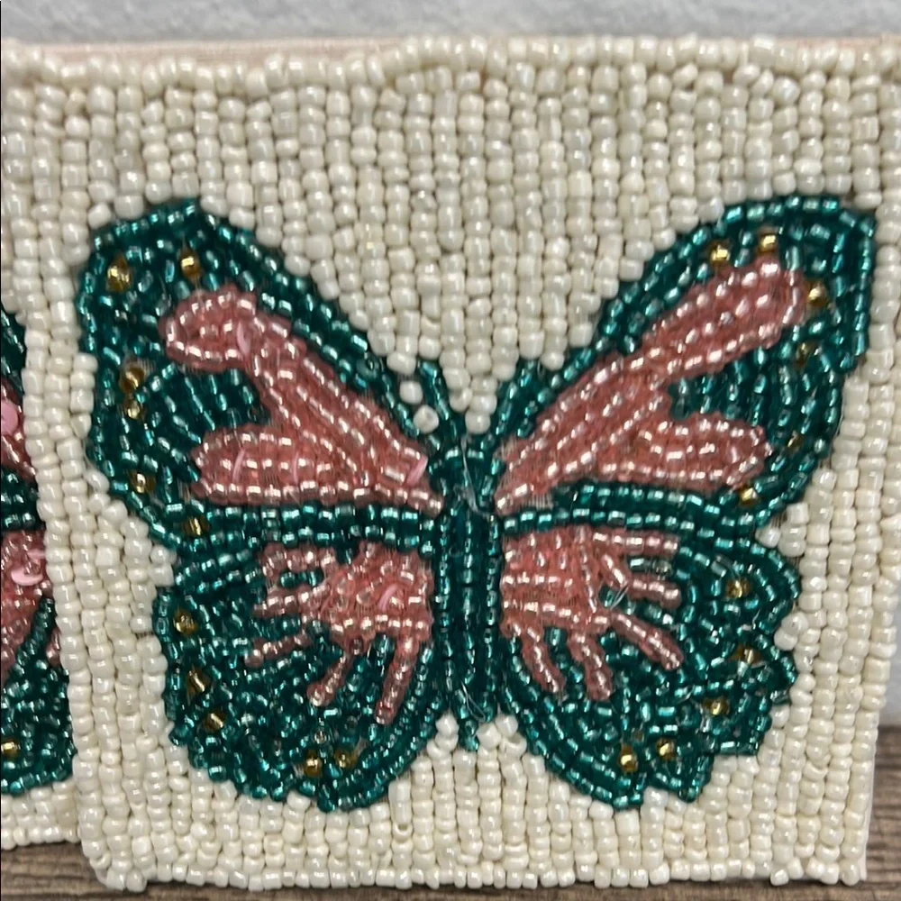 Butterfly Beaded Coasters - Picture 2 of 3